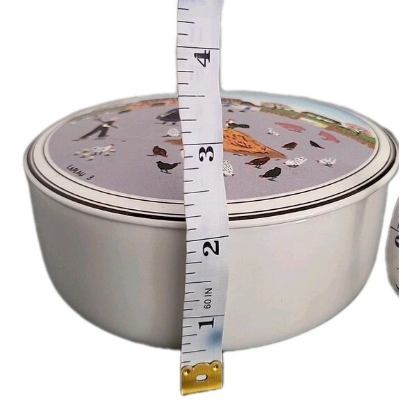 Villeroy & Boch 5" Farm Porcelain Trinket Box Dish Naif Signed LAPLAU3 - Picture 9 of 11